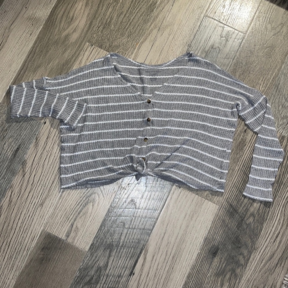 American Eagle soft and sexy plush tie bottom top women’s small